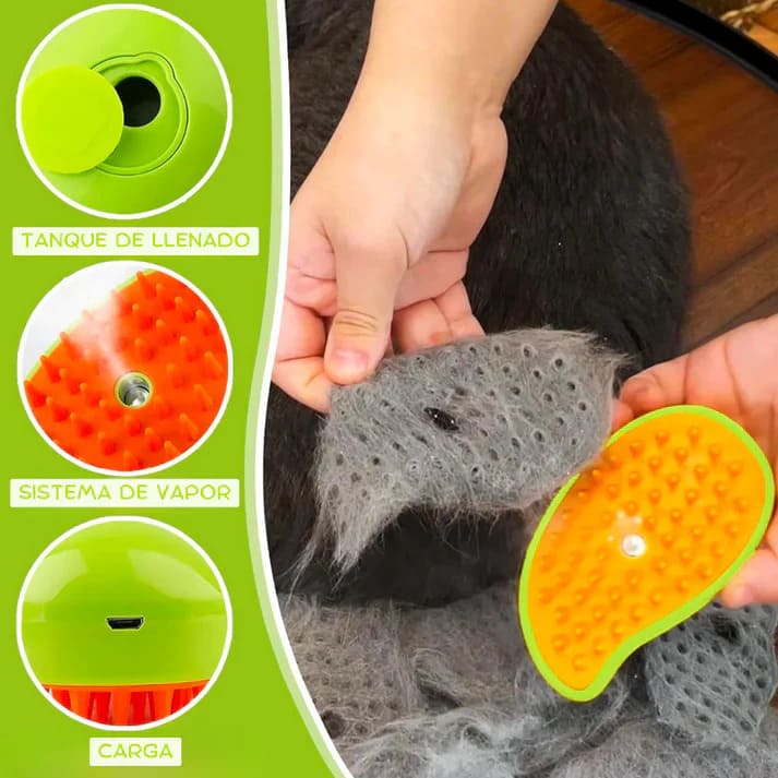 VapoPet Care/Cepillo a Vapor para Mascotas🐶🐱