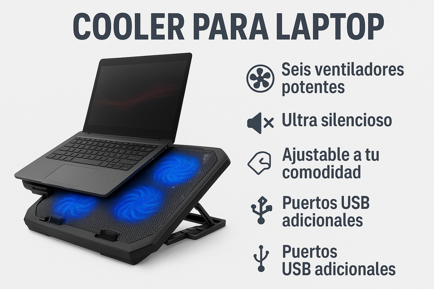 COOLER SIX PRO/ MAS CARGADOR USB DE 7 PUERTO DE REGALO