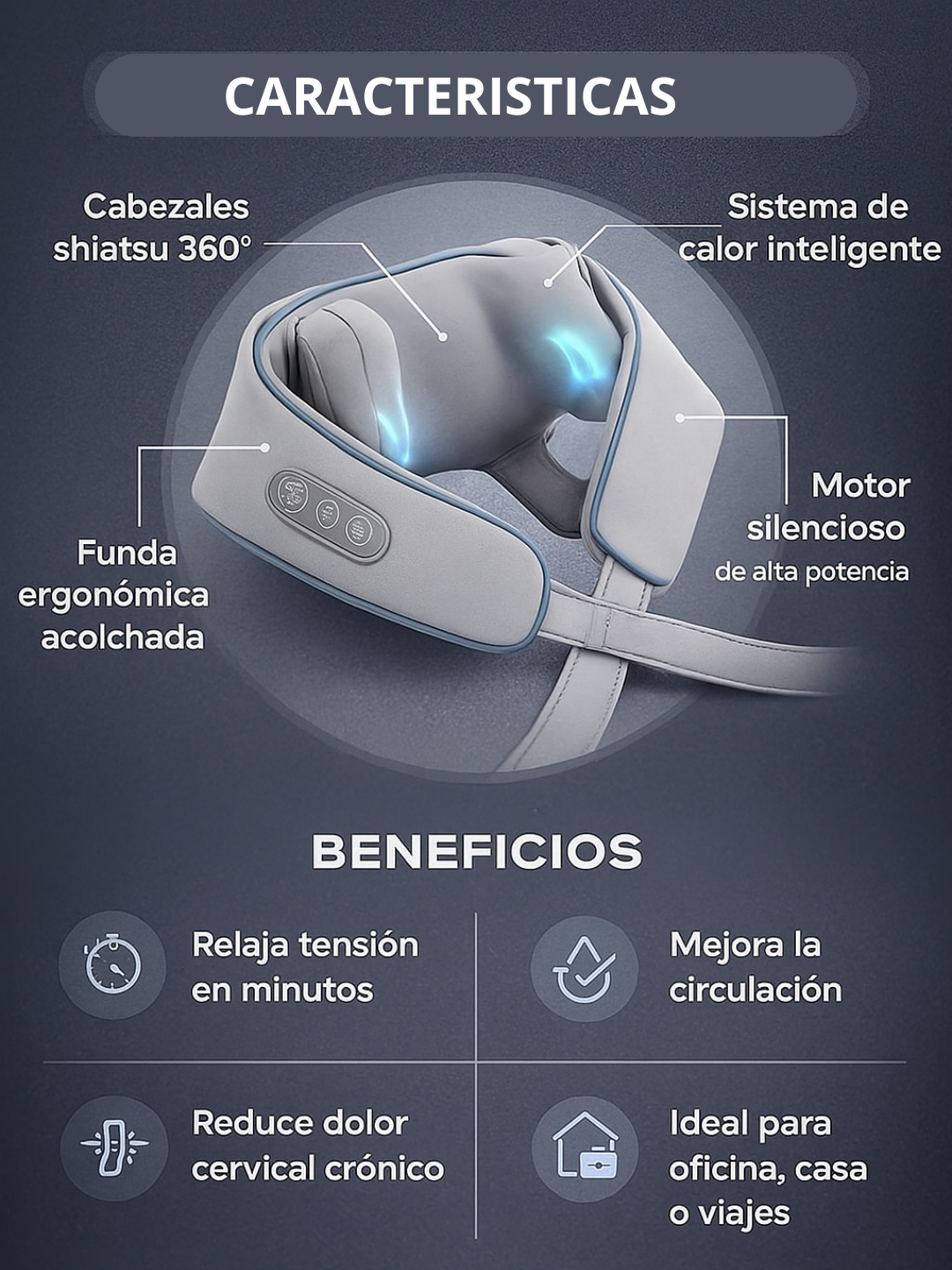 Masajeador Multifuncional - MuscleX Pro Relief