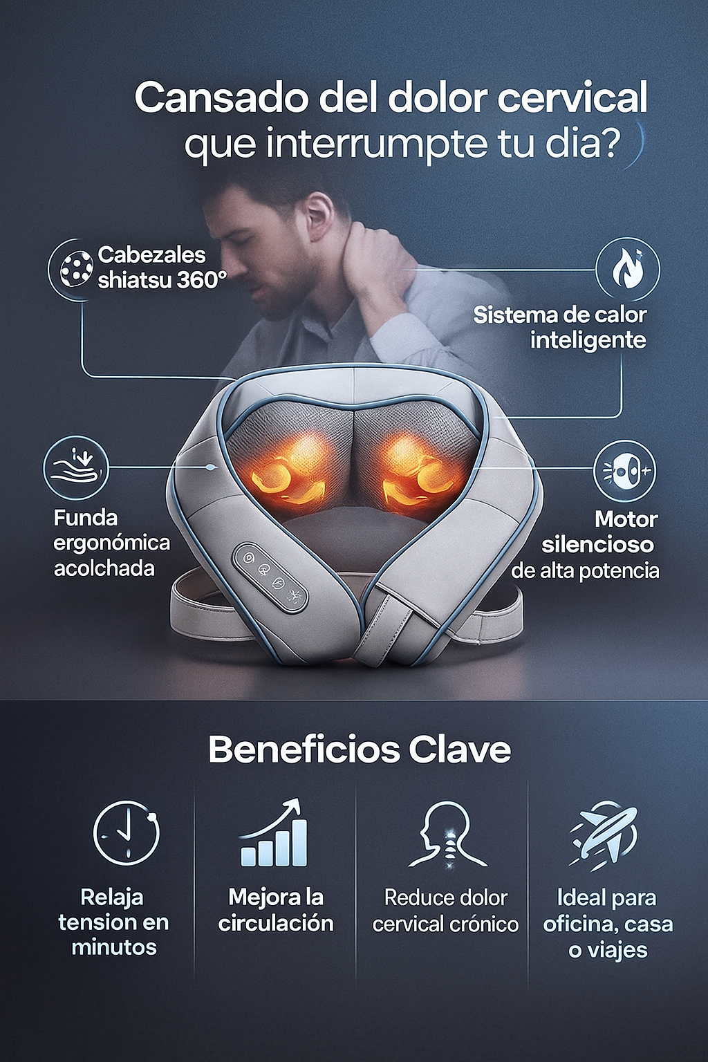 Masajeador Multifuncional - MuscleX Pro Relief