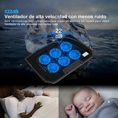 COOLER SIX PRO/ MAS CARGADOR USB DE 7 PUERTO DE REGALO