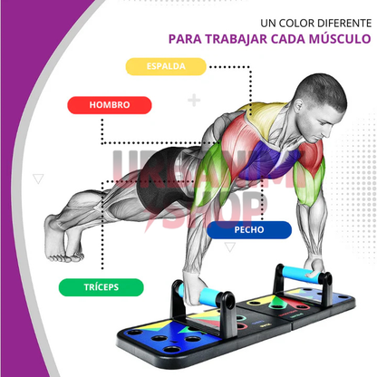 PushUp 💪🏻 Master™ Tabla para flexiones 9 en 1 🏋🏻‍♂️