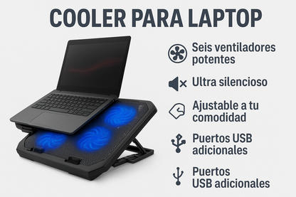 COOLER SIX PRO/ MAS CARGADOR USB DE 7 PUERTO DE REGALO